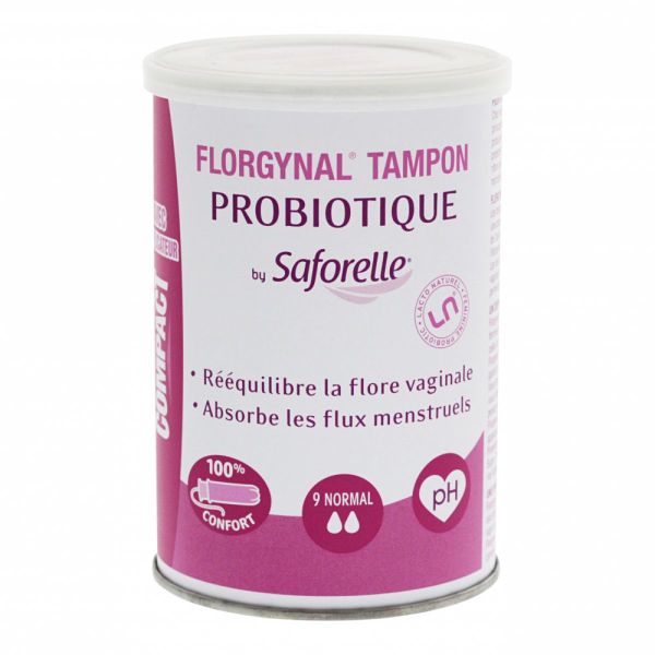 Florgynal Tampon Avec Probiotique Absorvbe Les Flux Menstruels Et